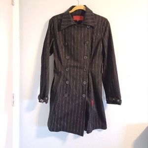 Tripp pinstripe trench coat